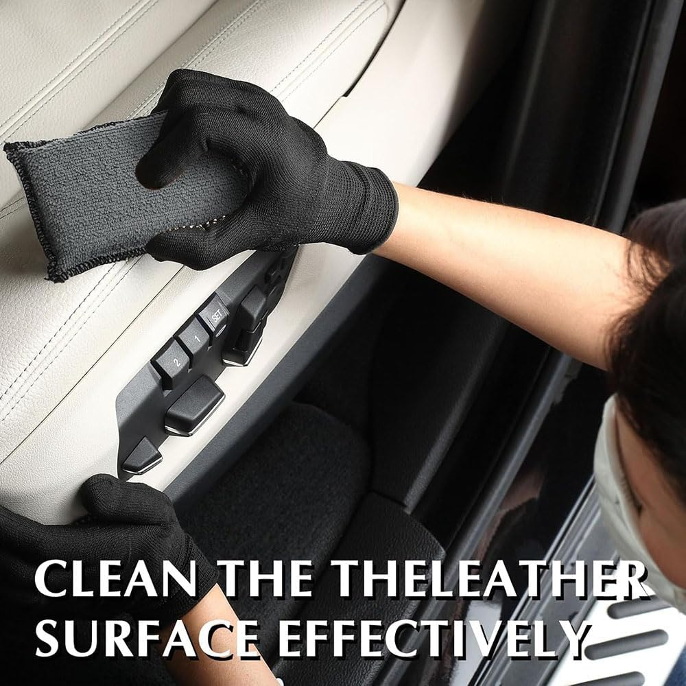 Leanockesa 6 PCS Car Interior Cleaning Sponge, Premium Microfiber Auto Detailing Sponges for Leather, Plastic, Vinyl and Upholstery Cleaning, Gentle yet Effective Car Wash Sponges image number 3