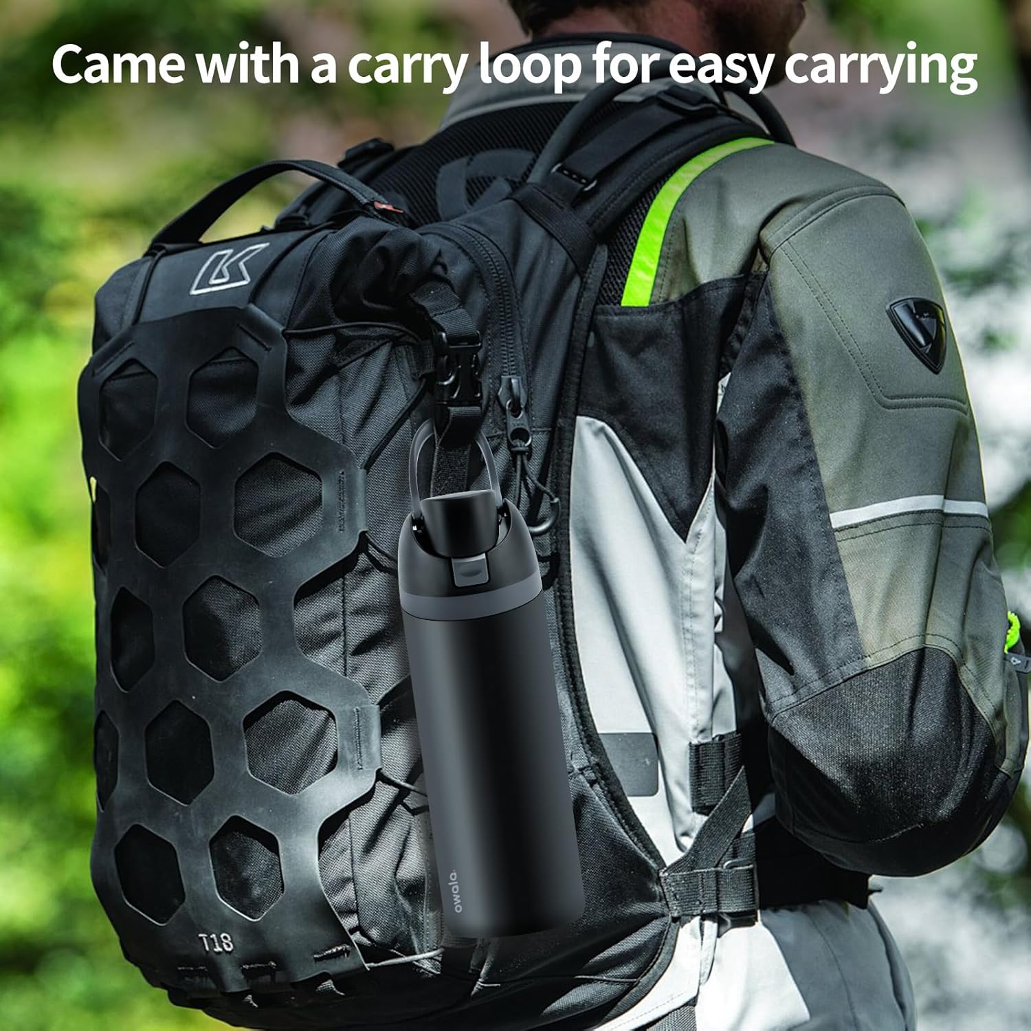 Replacement Lid for OWALA Freesip Cup 16Oz, 24Oz, 32Oz, 40Oz -Leak-Proof Accessories Kit - 2 Owala Silicone Stoppers Included (Black & Grey) image number 6