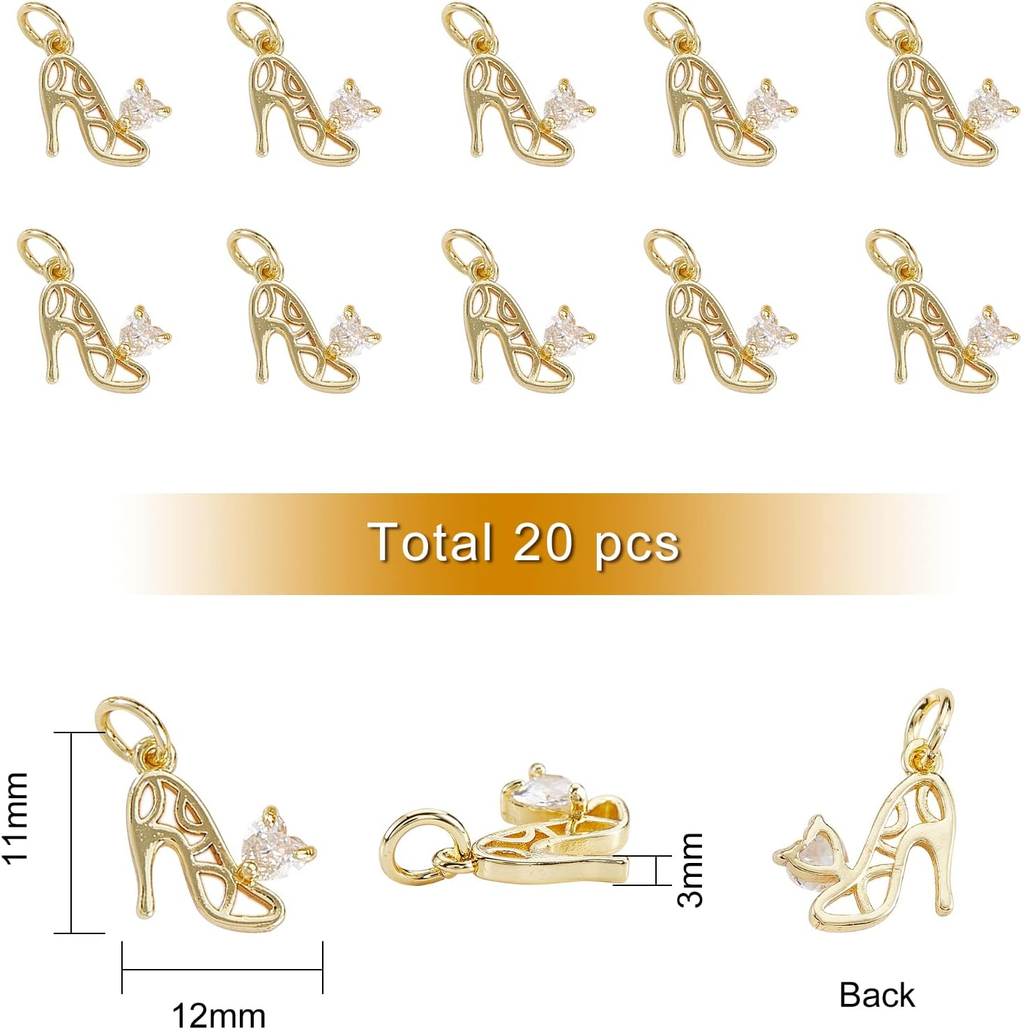 Brass Animal Mix Charms - Shamrock Pendants 50 Pieces image number 5
