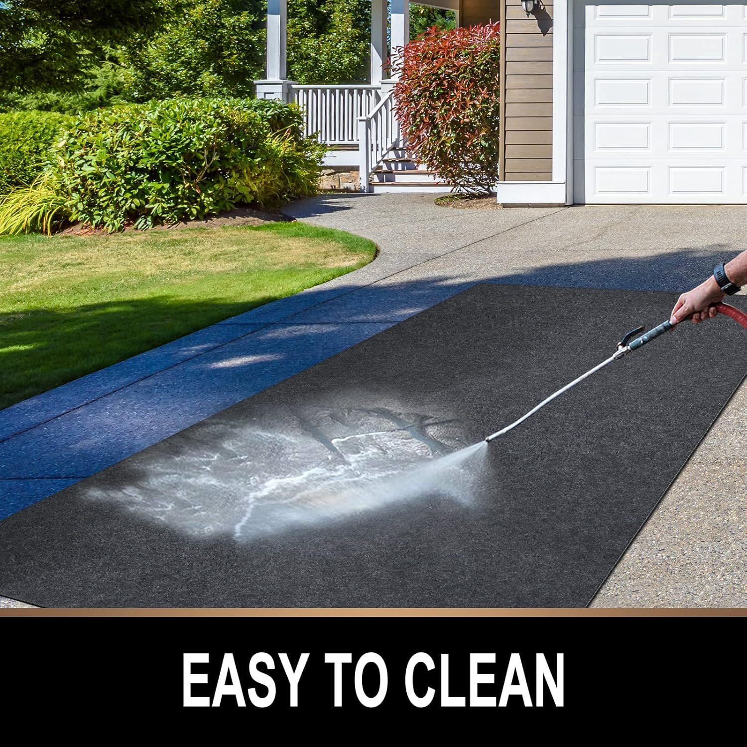 TREETONE Oil Spill Mat, 7.4 X 8.4 Ft, Premium Absorbent Oil Pad. Contains Liquids, Protects Garage Floor from Spills, Drips, Splashes and Stains. Washable, Reusable, Waterproof Rubber Parking Mats image number 1