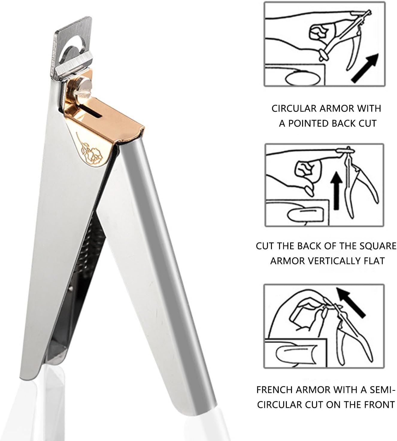 Taoluwin Acrylic Nail Tip Clippers, Stainless Steel Fake Nail Trimmer, Professional Nails Cutters with Adjustable Tension Knob, Ergonomic Spring Design for Effortless Shaping for Artificial & False Nails