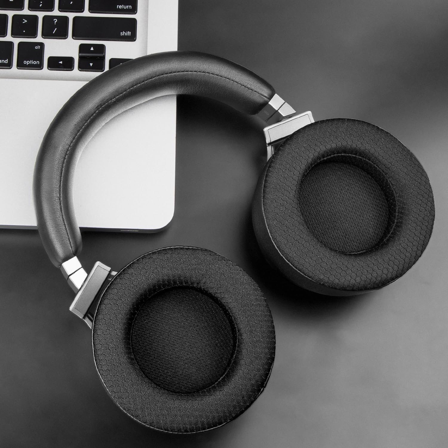 SOULWIT Mesh Fabric Earpads Replacement for Corsair Virtuoso RGB Wireless XT SE Gaming Headset, Ear Pads Cushions with High-Density Noise Isolation Foam, Added Thickness - Black - Mesh Fabric-Coffee image number 3