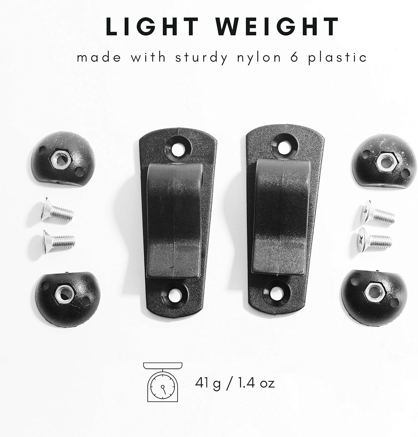 Vincita Bike Pannier Hooks Kit - to Convert Any Bag into a Bicycle Pannier Bag -Can Be Used with Rack Diameter up to 13 Mm- One Set of Pannier Mounting Attachment Hardware (Plastic) image number 4