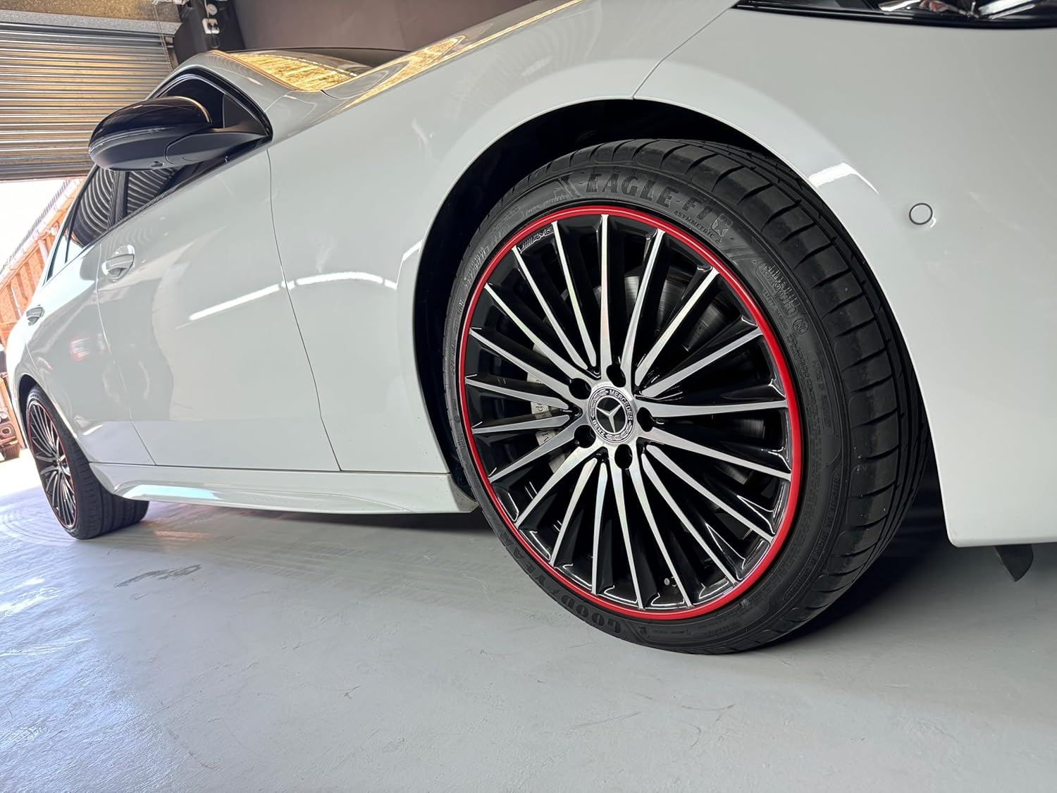 Rim Protector Kit - RED - Alloy Wheel Rim Guard - Set of 4 Rim Protectors Easy to Install image number 4