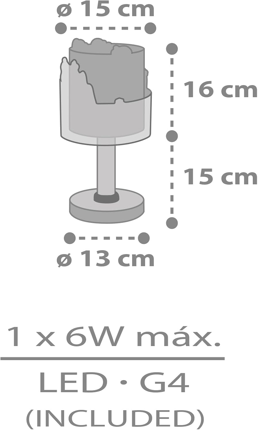 Dalber Snoopy 76301 G4 Children'S Bedside Table Lamp 4W LED Light Bulb Included