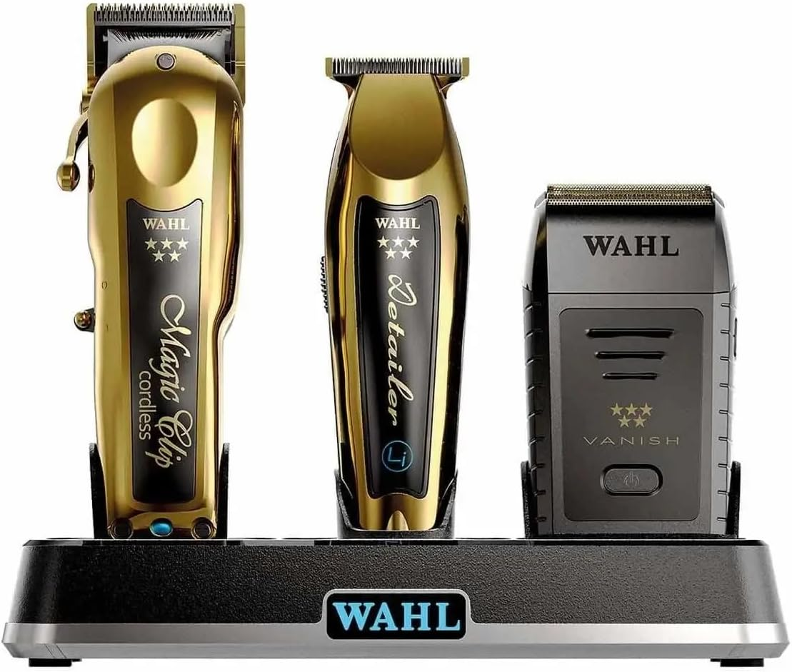 Wahl Gold Power Combo with Power Station (Gold Magic, Detailer Li and Vanish Shaver)