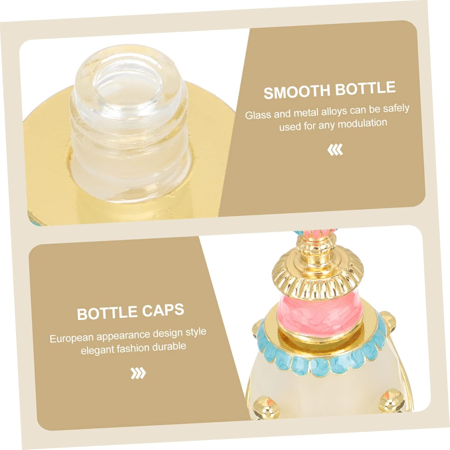 Decorative Essence Bottle Alloy Material for Perfume Packing and Essential Oil Storage Use as Diffuser Bottle for Convenient Aromatherapy the Go image number 4