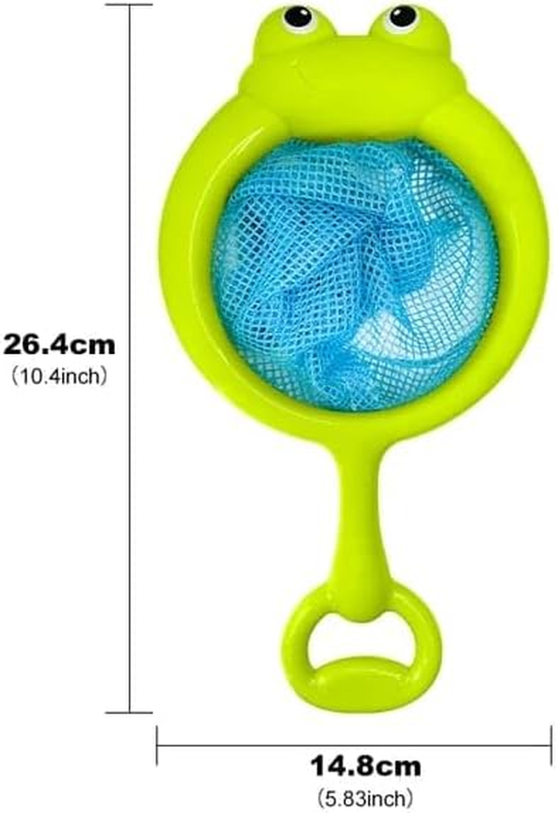 Toy O Toy Light up Baby Bath Toys Set with Frog Net &ndash; 4 Colorful Floating Animal Figures (Starfish, Turtle, Whale,Penguin) &ndash; Sensory Water Play for Toddlers and Kids 18M+ (A)