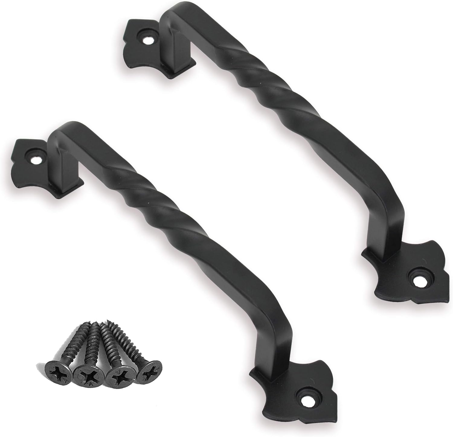 OVOV 4 Pack Barn Door Pull Handle Hardware for Wooden Garden Gate Shed Cabinet Door (4Pcs 5Inch)