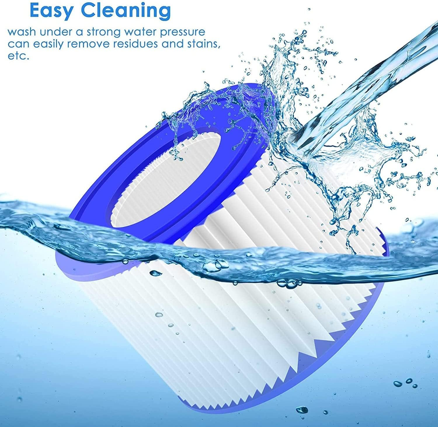 8 Pack Pool Filter for Bestway Lay Z Spa Type VI 90352E 58323 Hot Tub Filters VI Replacements Cartridge image number 1