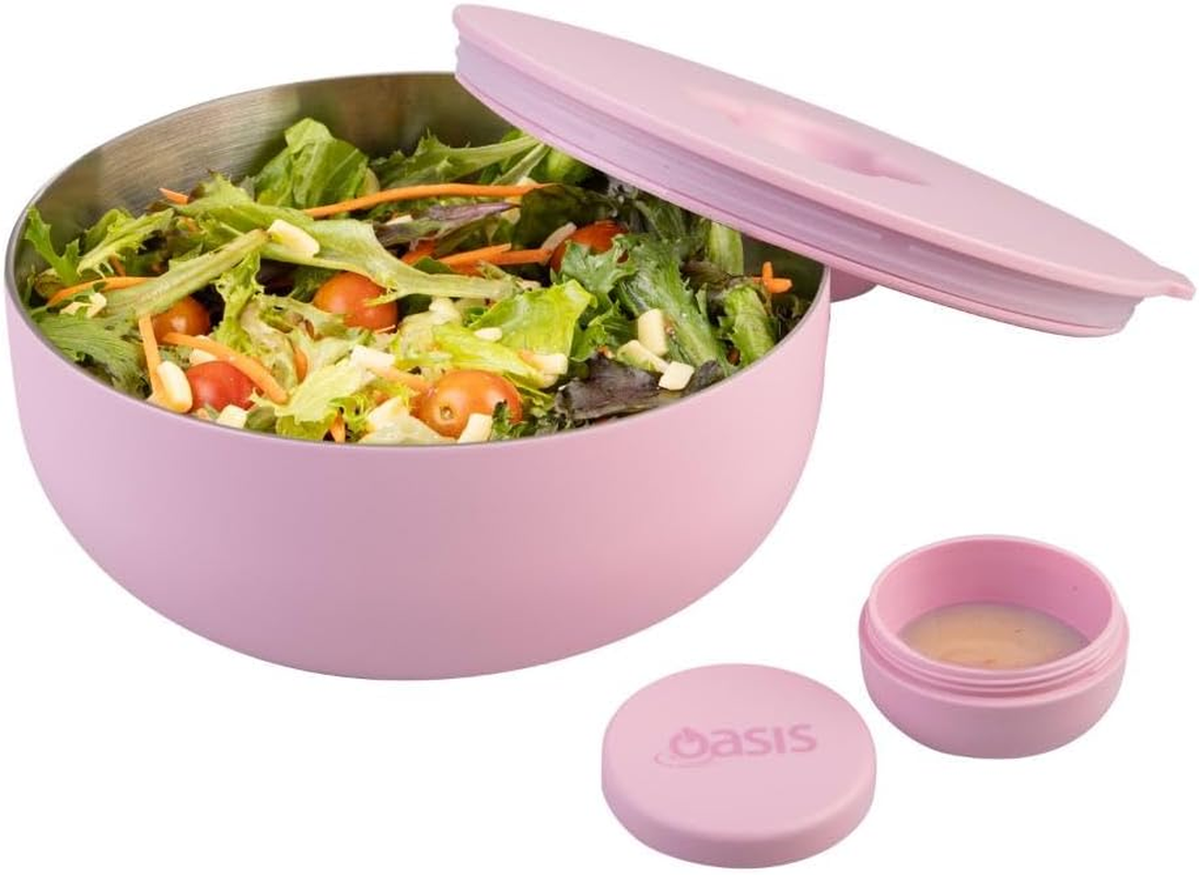 Oasis Stainless Steel Double Wall Insulated Fresh'N'Go Lunch Bowl 950Ml - Pink Lemonade image number 1