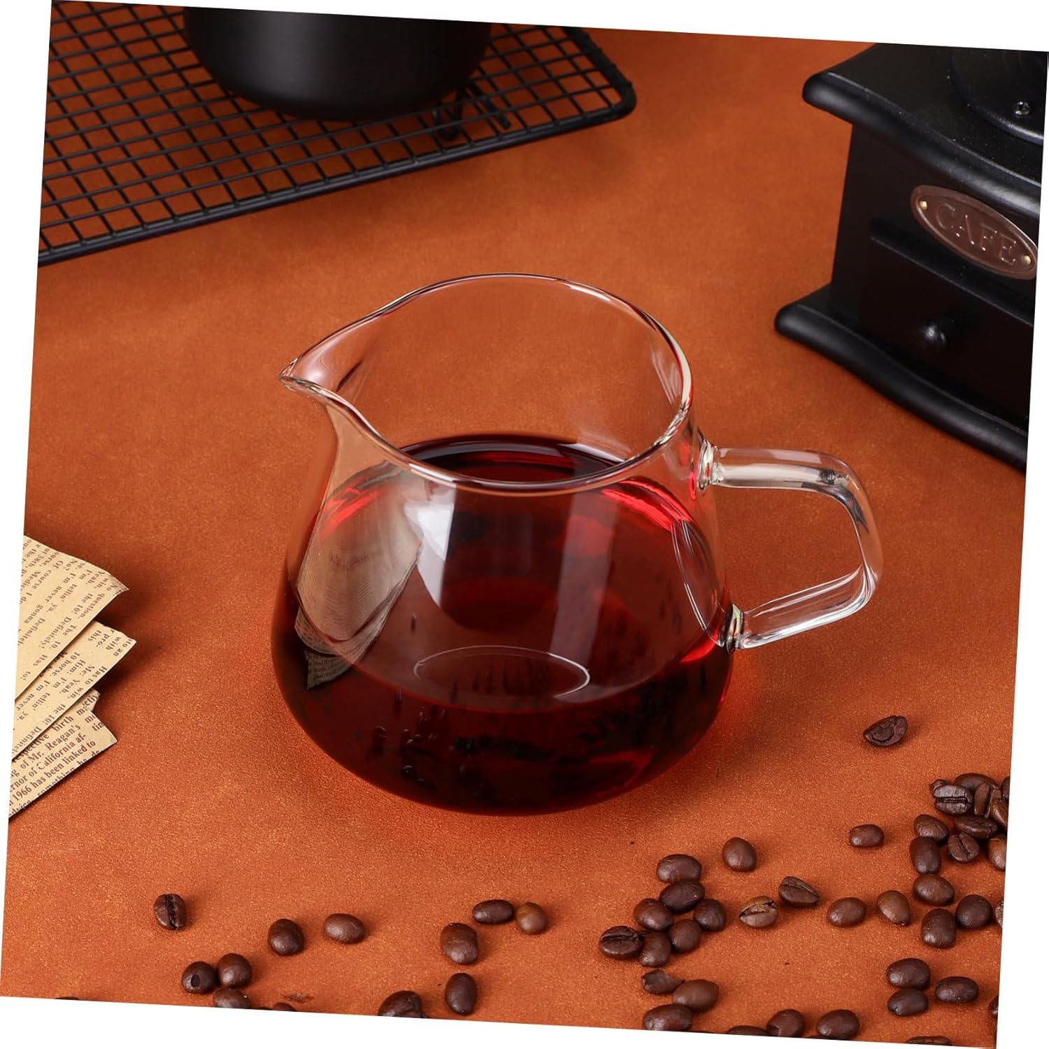 Alipis Heat-Resistant Transparent Glass Kettle Multi-Purpose Coffee Milk Tea Pot with Dust-Resistant Lid for Home Use and Entertaining Guests image number 3