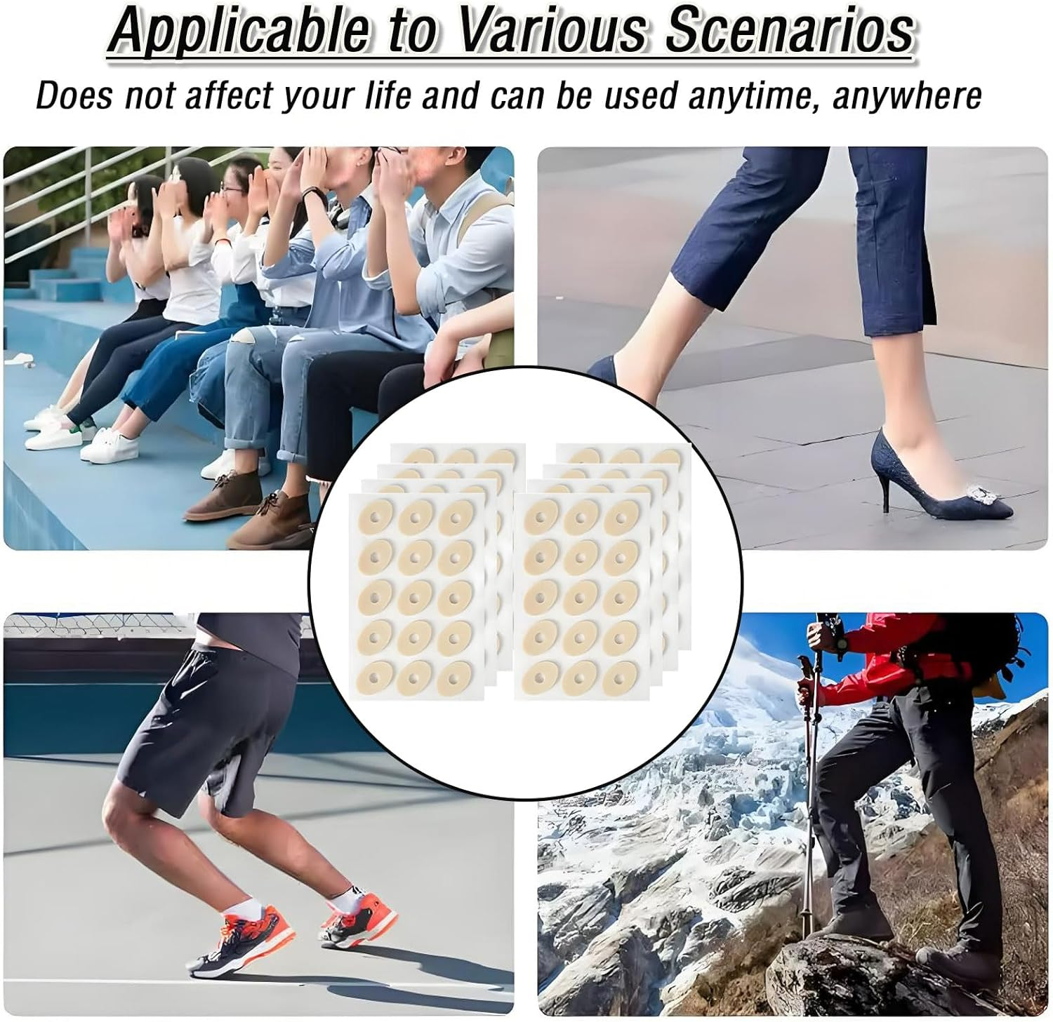 MYTOAU 120 Pcs Corn Cushions for Toes,Callus Cushions with Water-Resistant Self-Stick Adhesive, Upgraded Adhesion, Provide Cushioning and from Corns Rubbing, Protects Foot and Toes image number 5