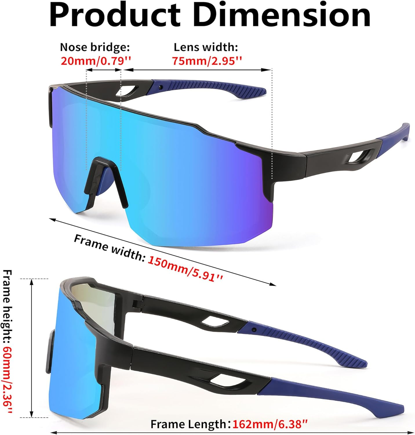 FEISEDY Cycling Glasses for Men Women UV400 Protection Running Golf Glasses Outdoor Sports Goggles B2388 image number 1