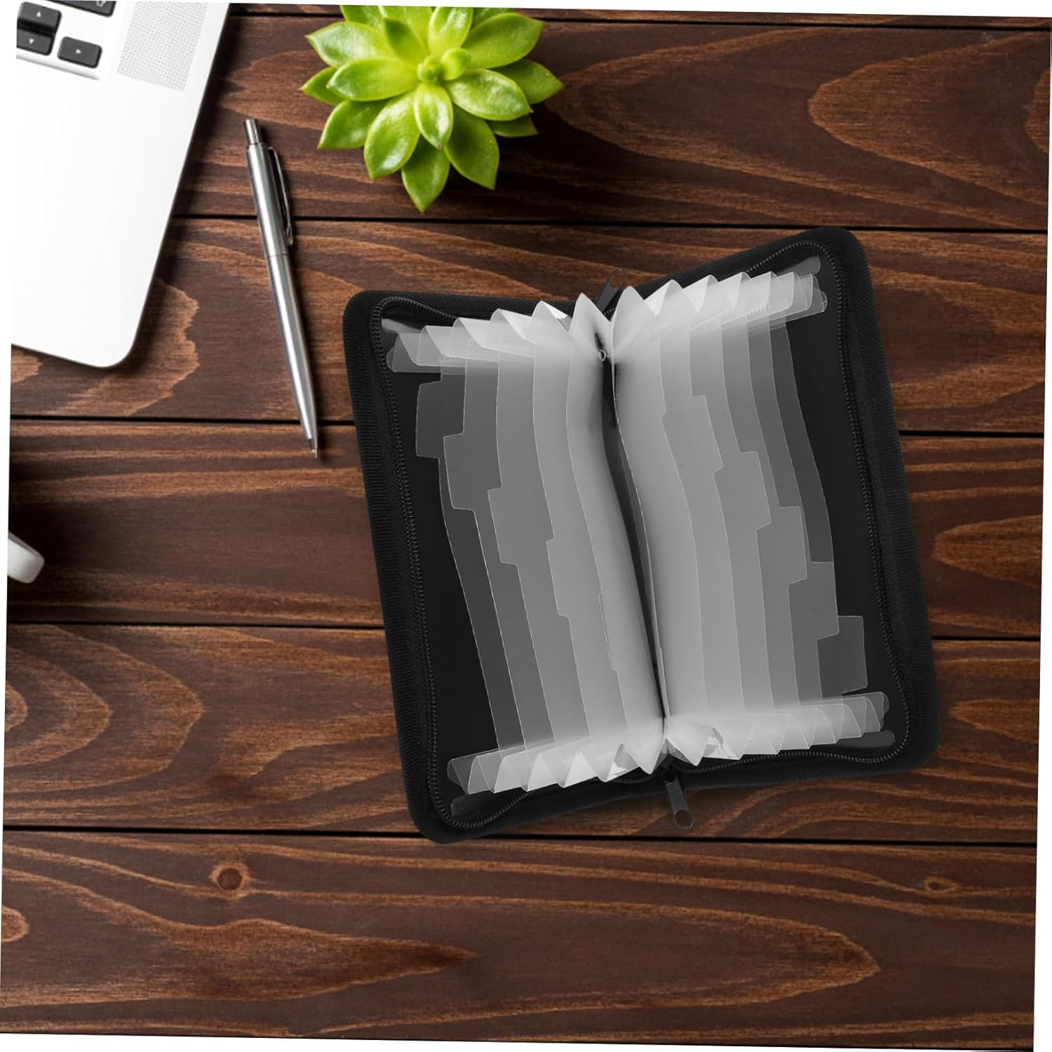 TOYZFRIENDY Mini Accordion File Organizer Portable Zipper Closure Document Storage with Multiple Layers Important Papers Organizer for Systematic Organization and Convenient Portability