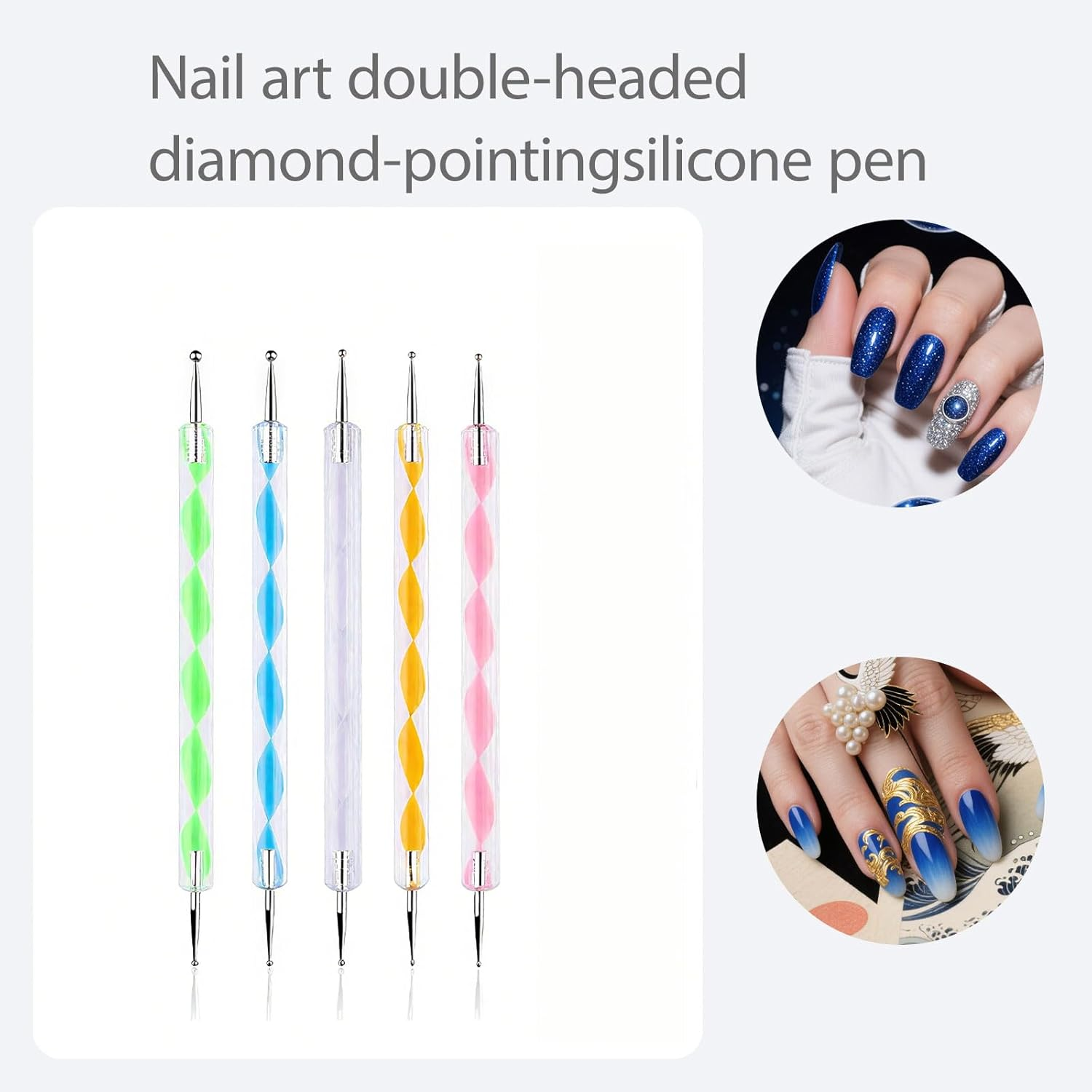 8 Pcs Nail Art Brushes，Nail Art Brushes，Nail Art Tools，Suitable for Salon and Home Diy Nail Art