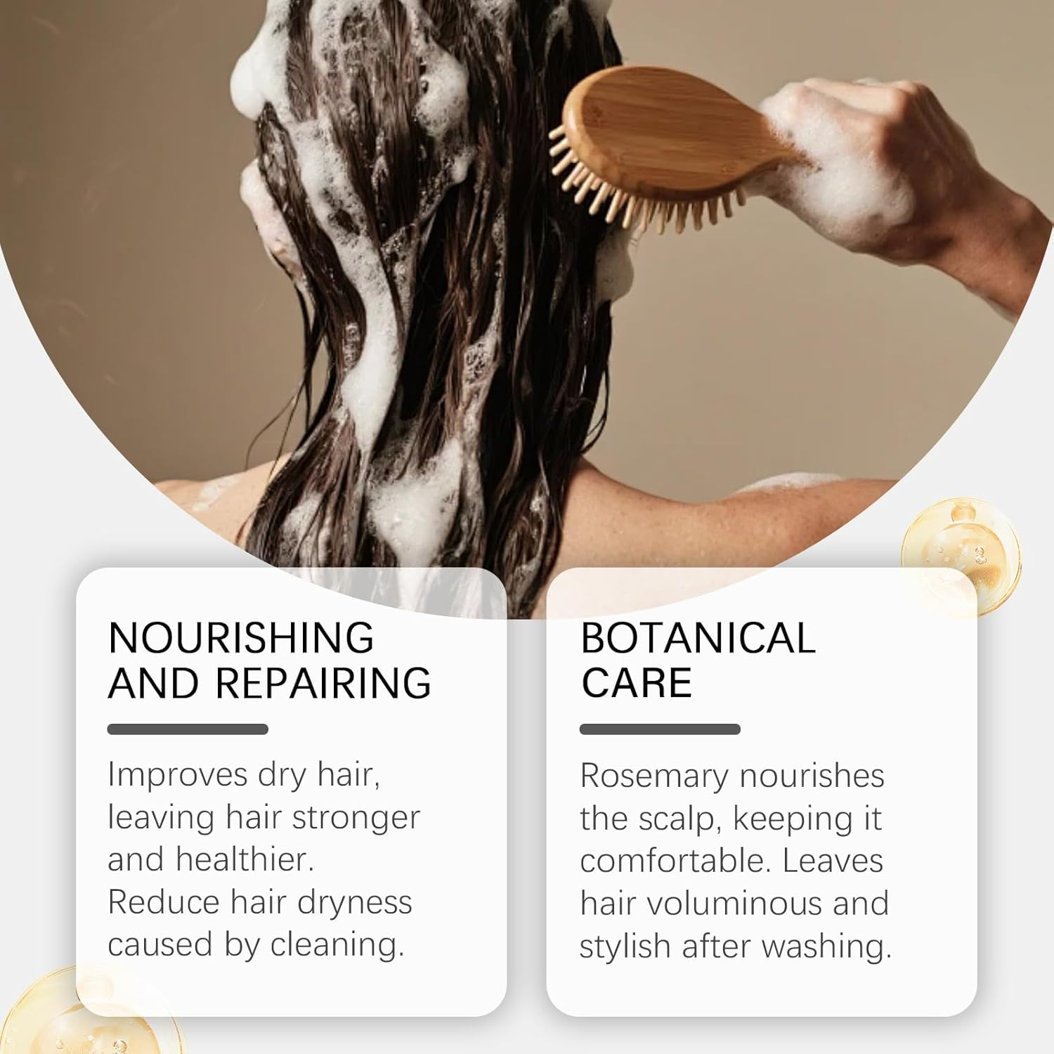 Oil Controlling and Nourishing Shampoo, Thickening Shampoo with Rosemary and Ginger Extraction, Thicken Thinning Hair and Reduce Breakage & Dull Hair, Deeply Cleansing and Nourishing (1Pcs) - 1Pcs image number 6