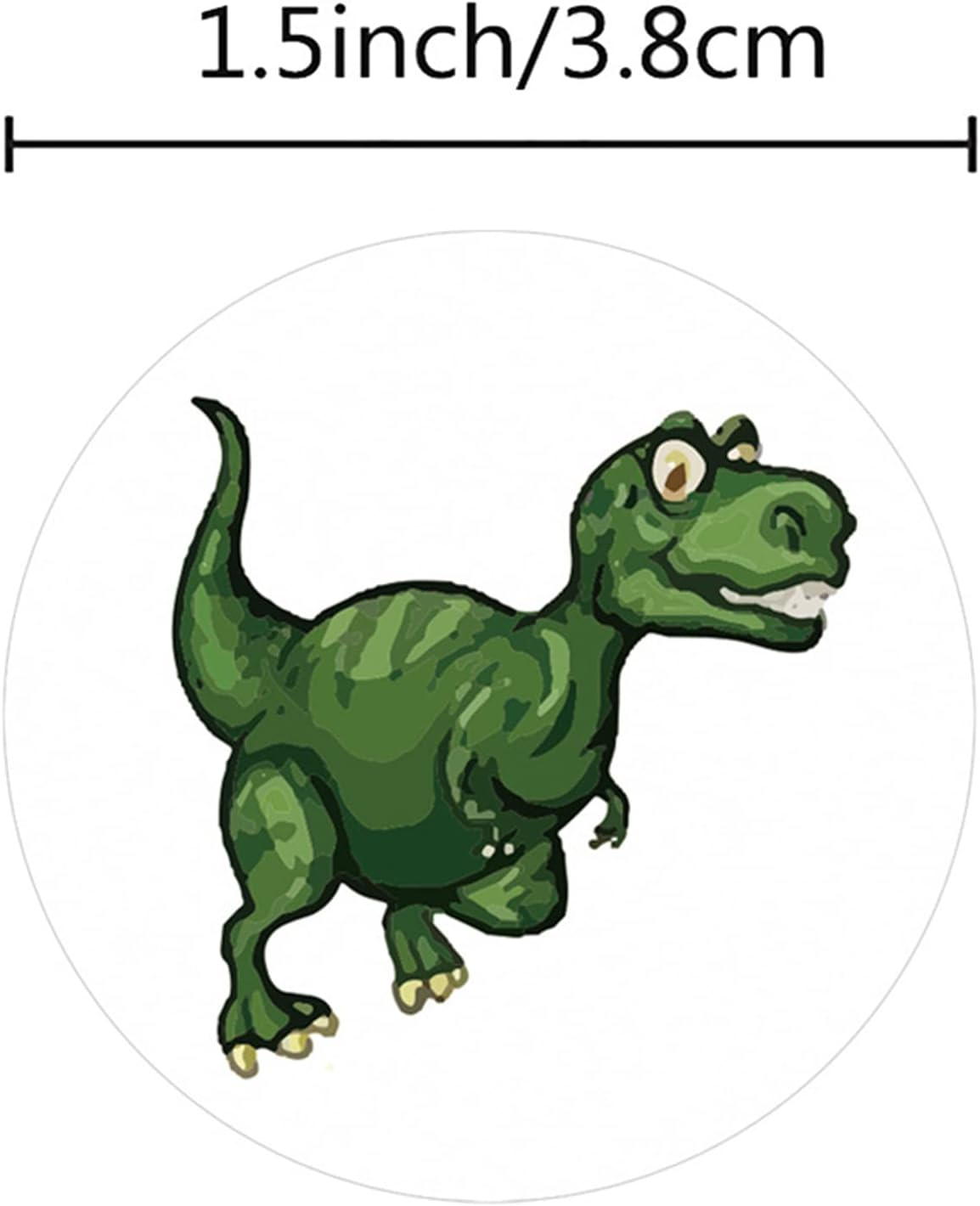 Round Dinosaur Stickers for Kids, Teacher Reward Stickers, School Supplies, Animal Incentive Roll Sticker,School Classroom Must Have Supplies, Motivational Teacher Stickers for Students image number 2