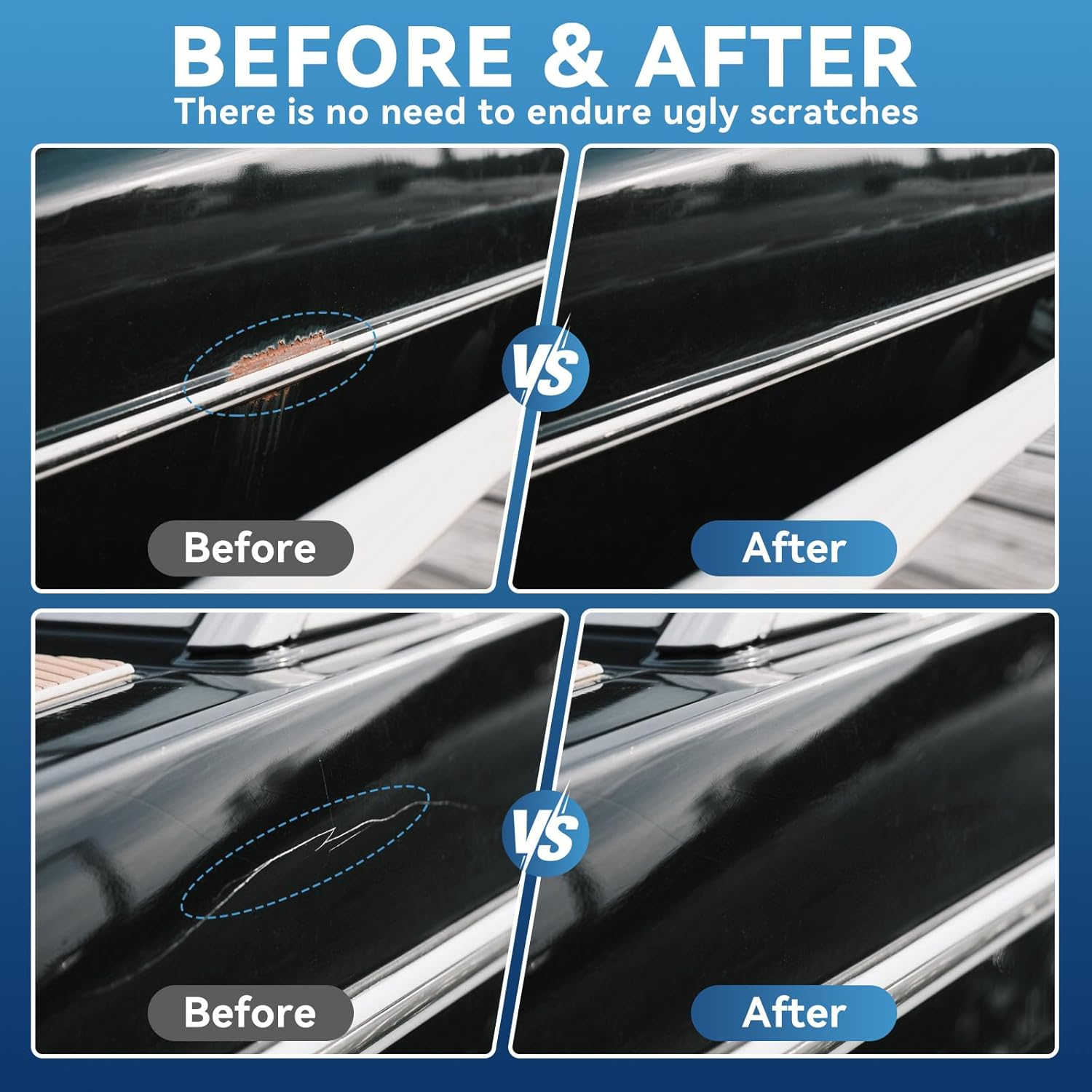 SENVEN White Paint Boat Touch up Pen High-Gloss Boat Scratch Repair Marine Topside Bottom Enamel Marine Repair for Boats, Wood, Fiberglass, Aluminum, Metals Water-Based 30Ml4 image number 2