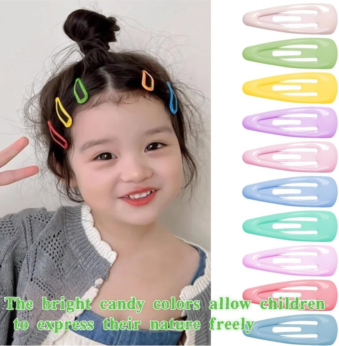 Candy-Colored Metal Hair Clips, Cute Colorful Hair Clips, Not Easy to Slip, Suitable for 30 Pieces for Kids Girls and Toddlers image number 4