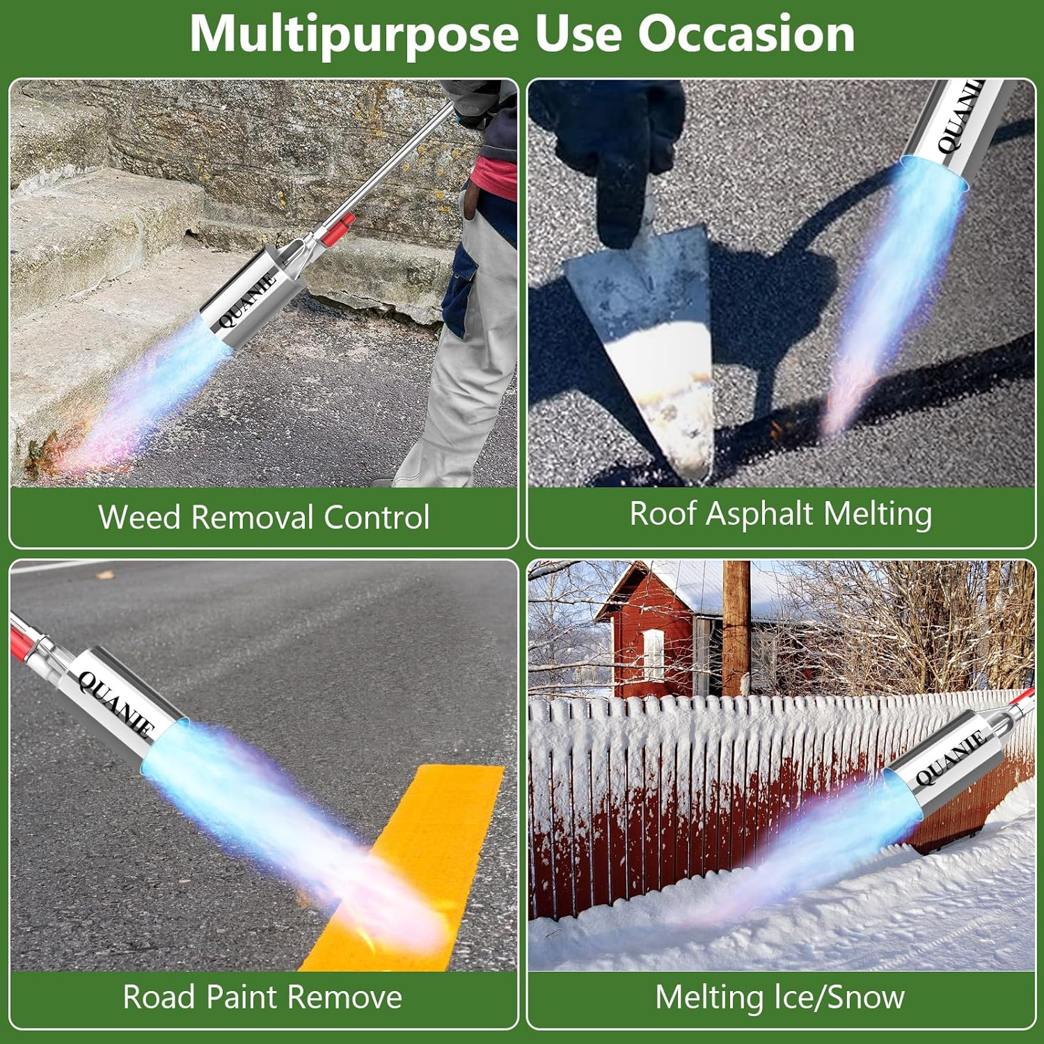 Propane Torch Weed Burner,High Output with Storage Bag and Slef Ignition,Heavy Duty Flame Control Blow Torch with 10FT Hose,Flamethrower for Weeding,Roofing,Melting Ice,Paint Removing image number 4