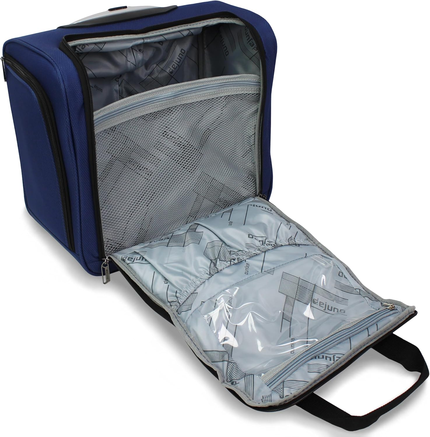 World Traveler Dejuno Lightweight Underseat 15-Inch Carry-On Rolling Luggage, Navy, Navy, 15-Inch, Dejuno Lightweight Underseat 15-Inch Carry-On Rolling Luggage image number 2
