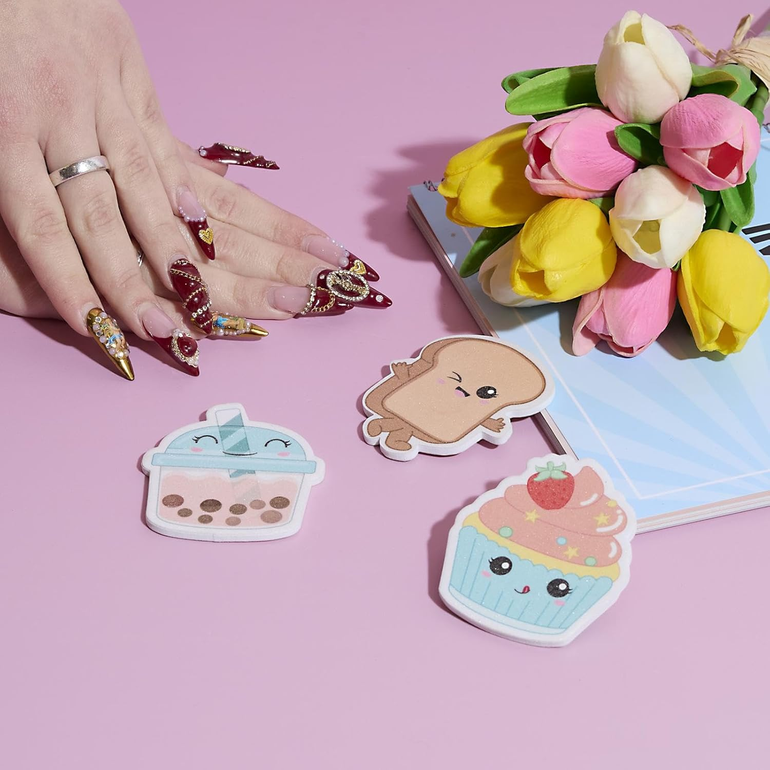 THE CONCEPT FACTORY, SC0707 More Kawaii Nail Files - Fun and Practical Manicure Accessories Ideal for Natural or False Nails - Medium - Multi-Colour image number 3