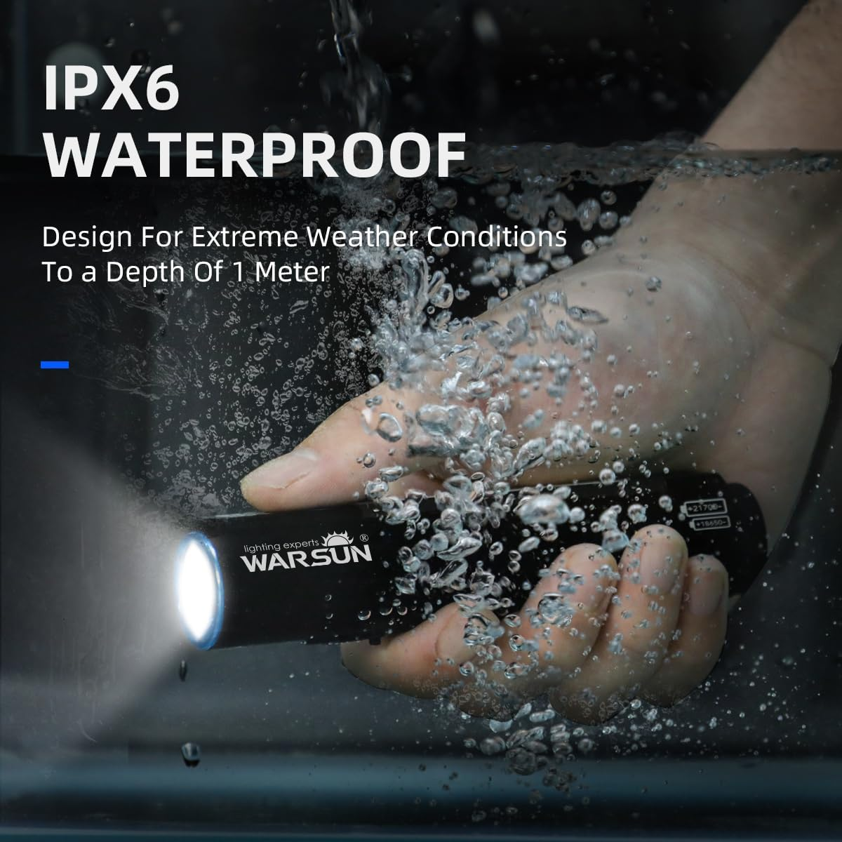 WARSUN Mini Flashlight, Led Flashlight, Waterproof Flashlight, Pocket Flashlight, Rechargeable Flashlight High Lumens, Red Light Flashlight, for Daily Outdoor Use image number 2