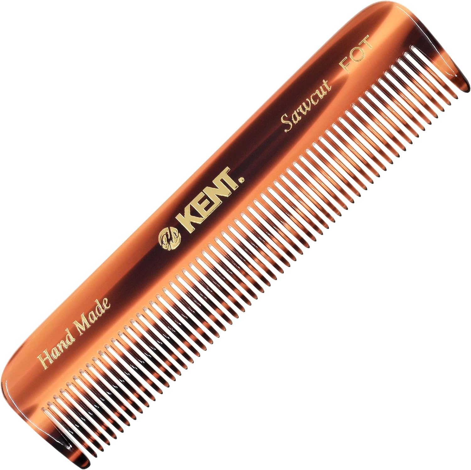 Kent FOT 4 1/2" 112Mm Handmade All Fine Pocket Comb for Styling Medium or Fine Hair (FOT 2-Pack)