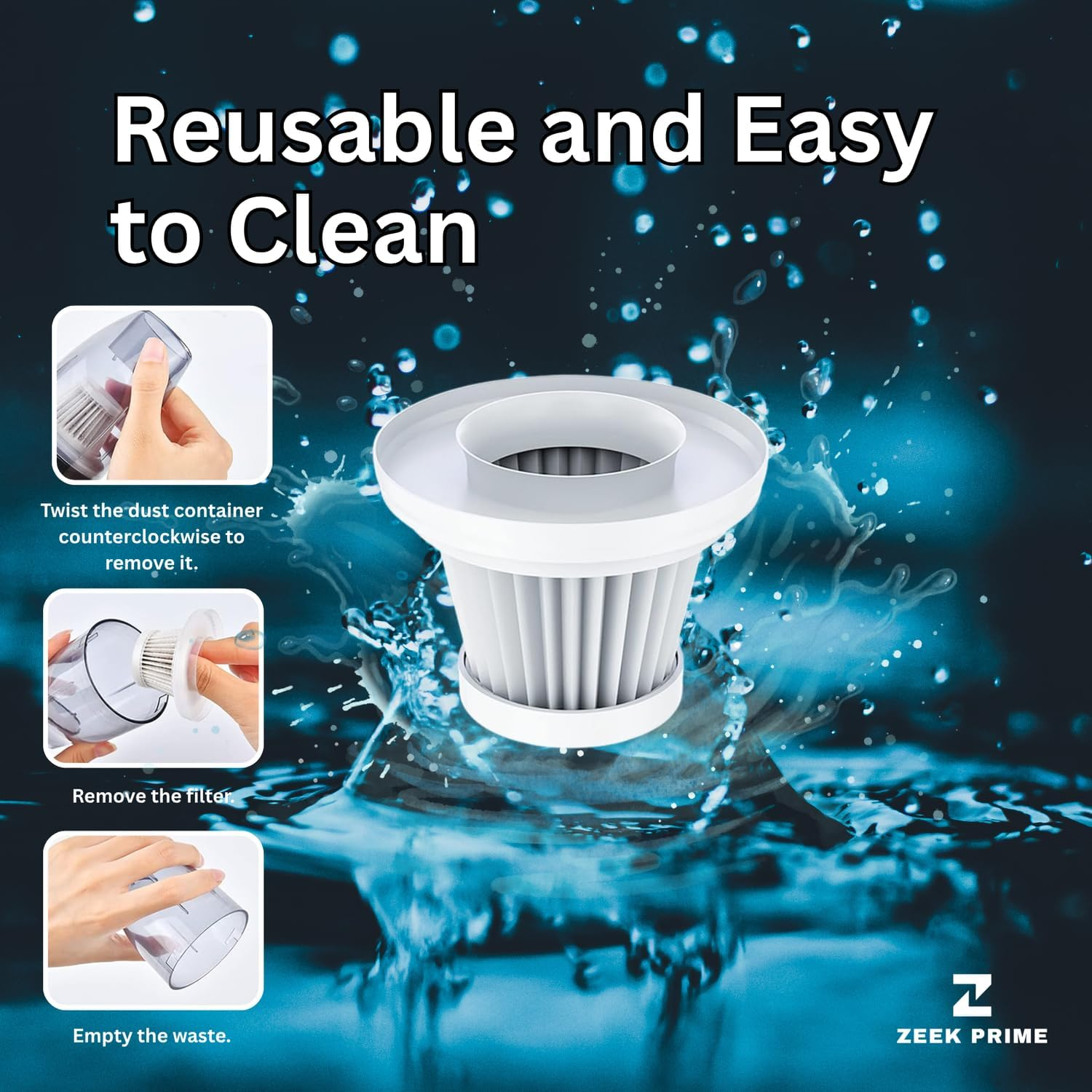 Cordless Car Vacuum Cleaner &ndash; 120W High Power with USB Charging, Dual 2000Mah Batteries, 0.5L Dustbin | Lightweight Handheld Vacuum (0.36Kg) for Car Interior, Seats, Crevices & Pet Hair