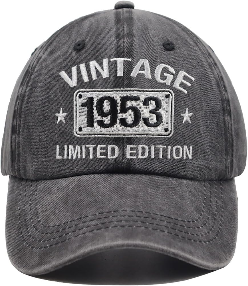 Vintage 1954 1953 1952 1951 1950 1949 1948 1947 1946 1945 Limited Edition Adjustable Embroidered Baseball Cap