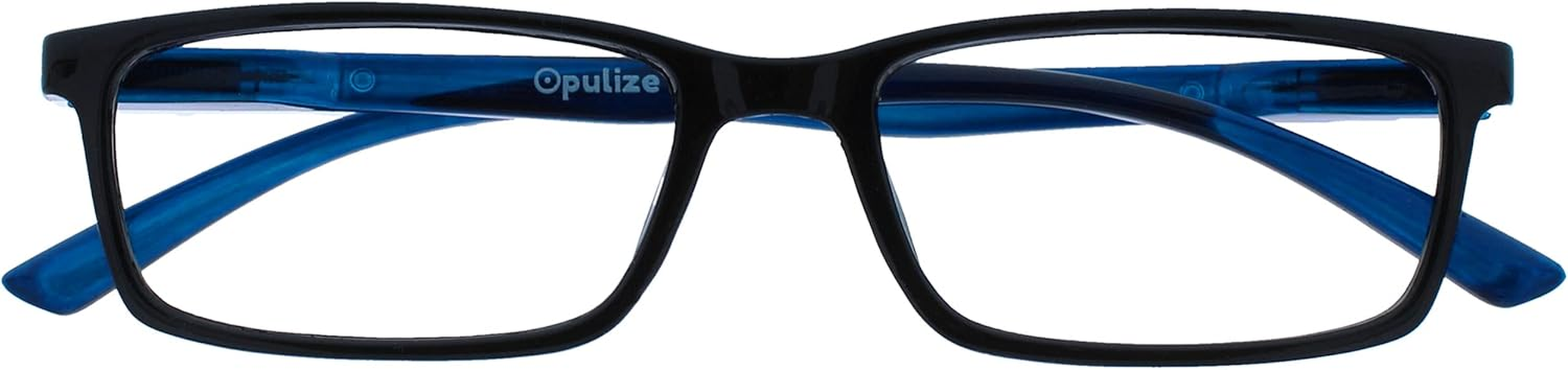 Opulize See Blue Light Blocking Reading Glasses Black Blue Arm Computer Gaming anti Glare Mens Womens B9-1 +1.50 image number 5