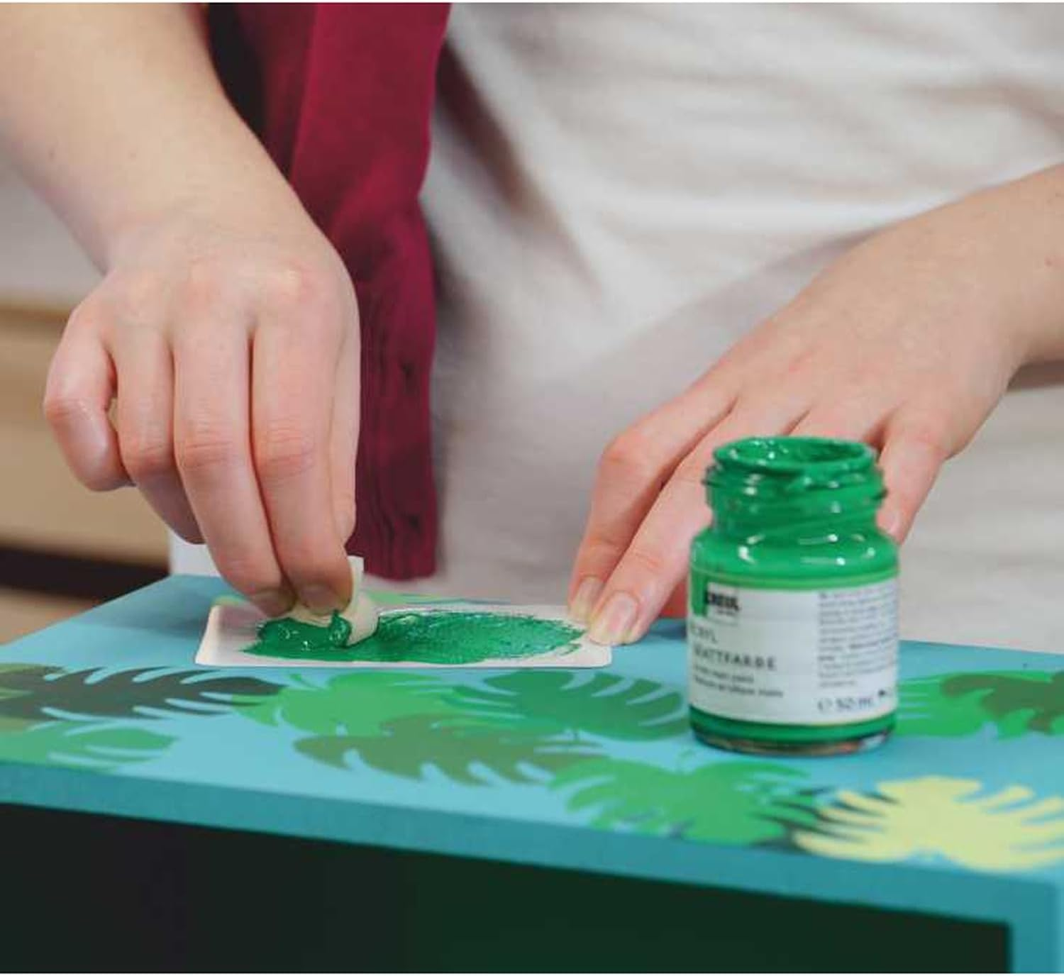 Kreul Acrylic Matt Paint, Creamy Opaque, Quick-Drying Water-Based, Suitable for Many Different Surfaces, in 50 Ml Glass, Silver