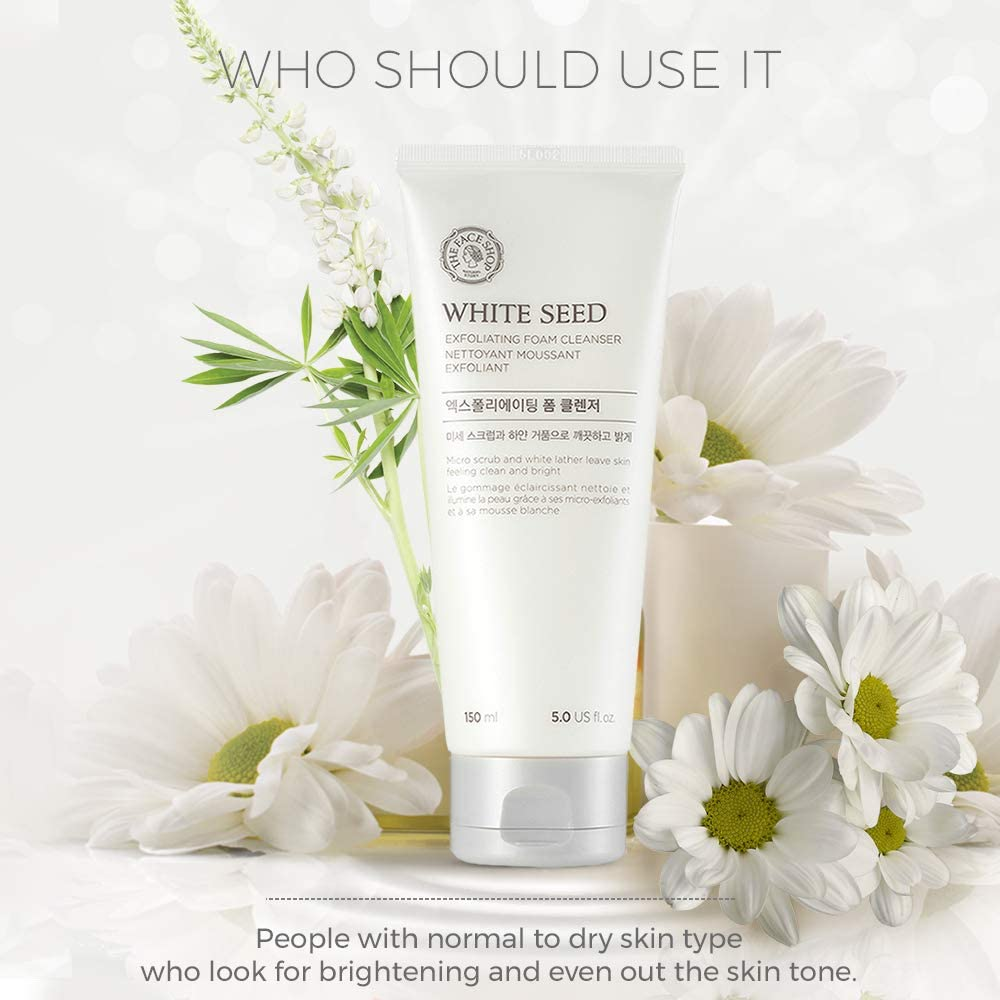 The Face Shop White Seed Exfoliating Cleansing Foam, image number 1