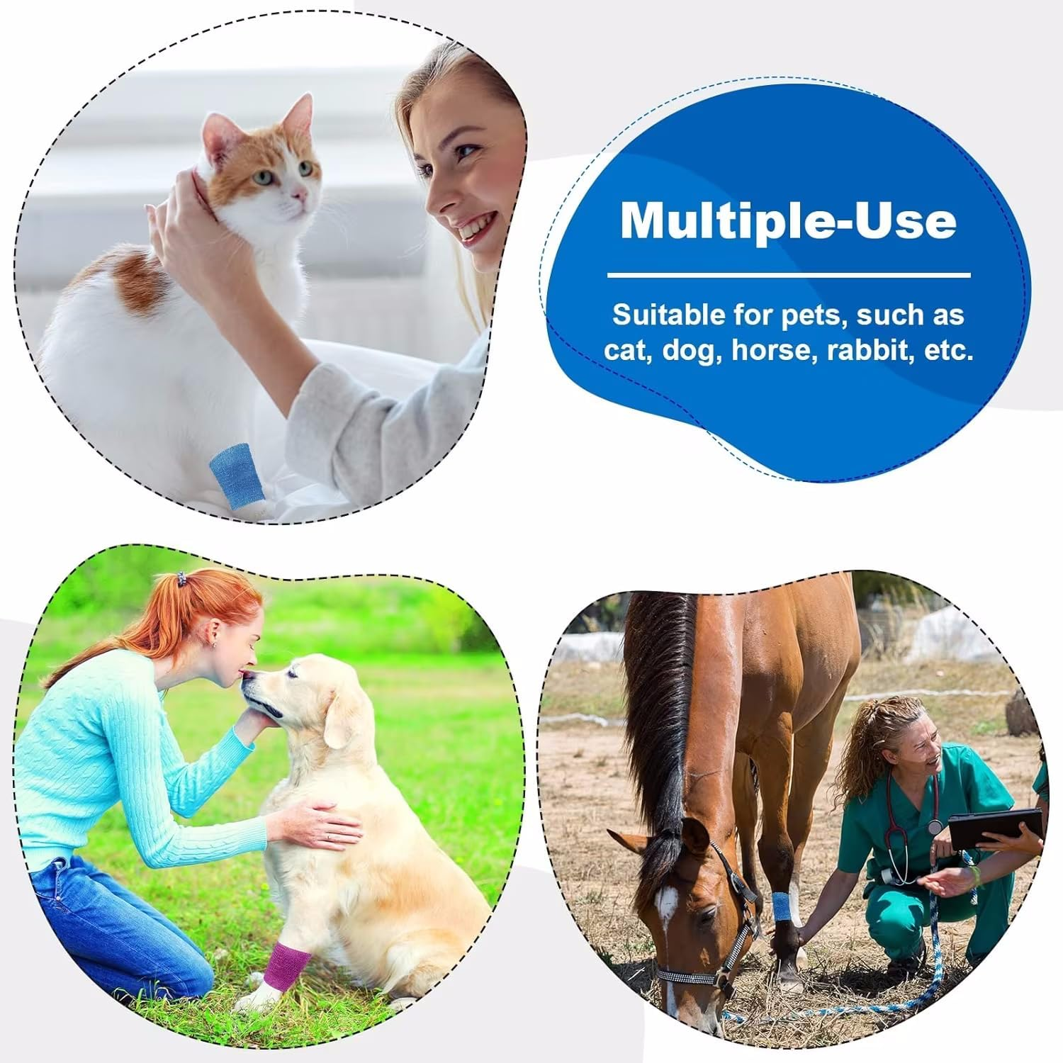 15 Rolls Self Adhesive Bandage Wrap,2 Inch Cohesive Bandage Self Adherent Wrap Breathable Athletic Tape Stretch Adhesive Wraps Sports Tape for Wrist Ankle Swelling Sprains,15 Colors image number 4