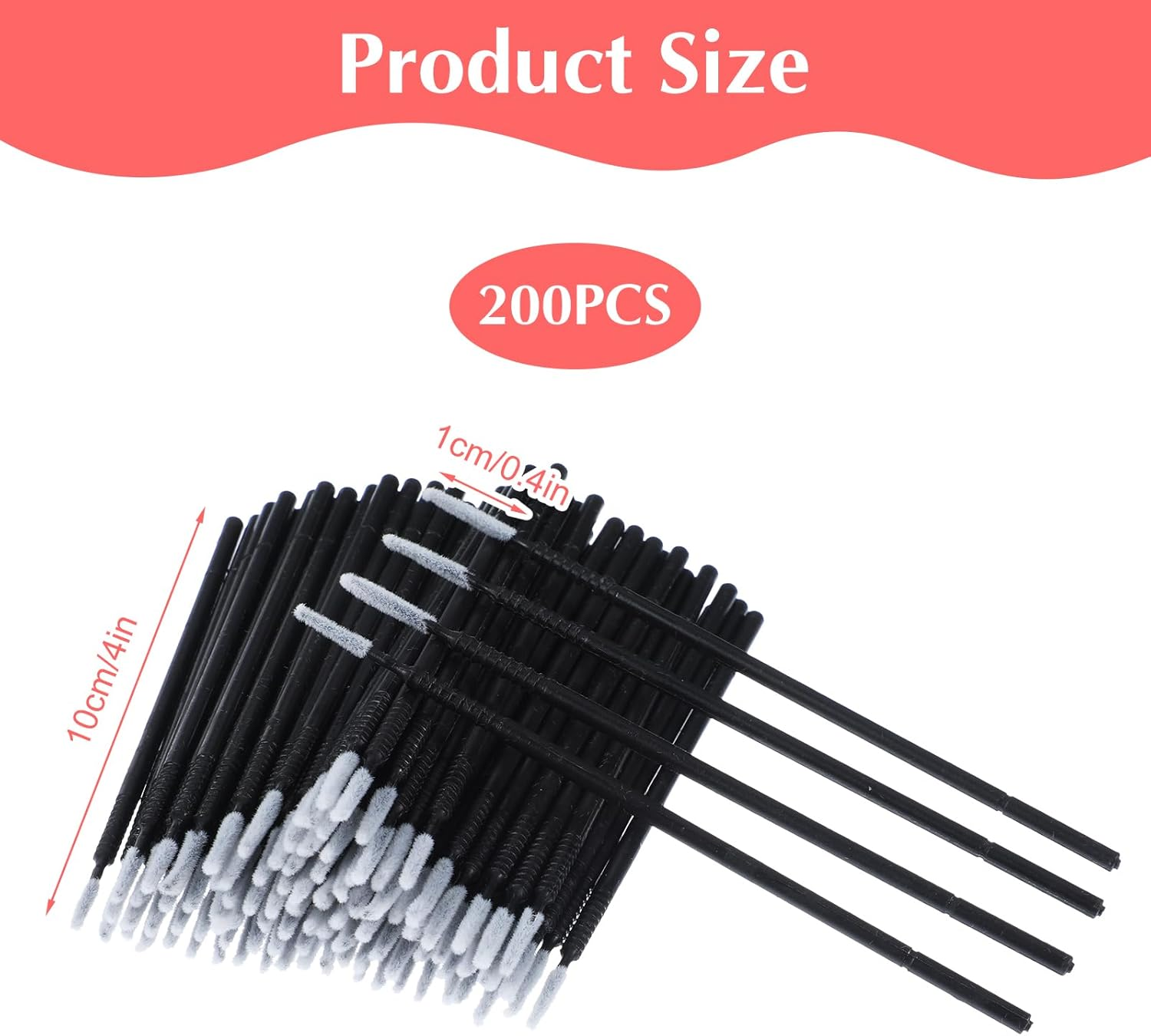 200Pcs Micro Brushes Micro Swabs, Precision Microswabs Spoolies for Eyelash Extensions, Disposable Mascara Wands for Clean Eyelash, Lash Mascara Applicators for Eye, Dental, Lashes, Brows image number 5