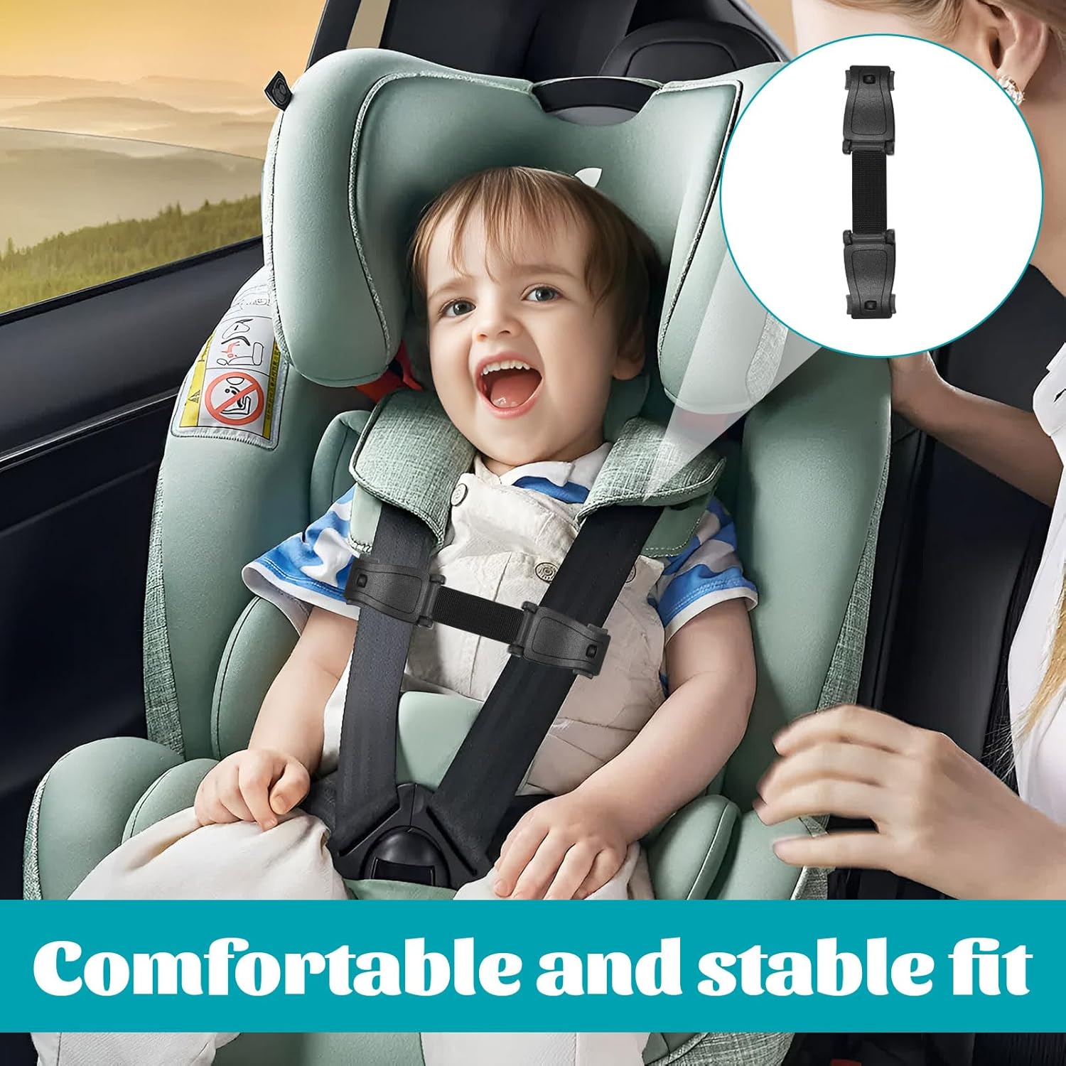Car Seat Straps anti Escape Car Seat Strap 2Pcs Car Seat Clip anti Escape Child Seat Belt Clip anti Escape Car Seat Safety Clip Car Seat Belt Clip Prevent Kids Out of Automotive Safe Seat image number 2