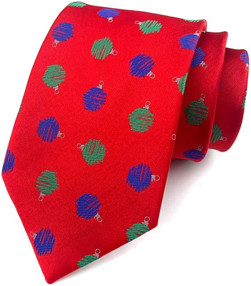 Unique Jacquard Christmas Ties for Men New Year Xmas Party Snowman Necktie Ac8586 image number 6