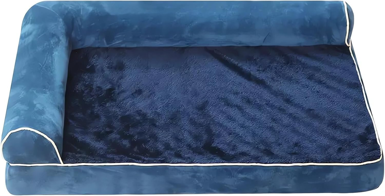 Orthopedic Dog Bed for Large Dogs, Big Waterproof Dog Bed, Washable Pet Bed for Large Sized Dogs with Memory Foam Pet Bed Mat, Anti-Slip Bottom, Deluxe Plush Pet Bed Mat image number 1