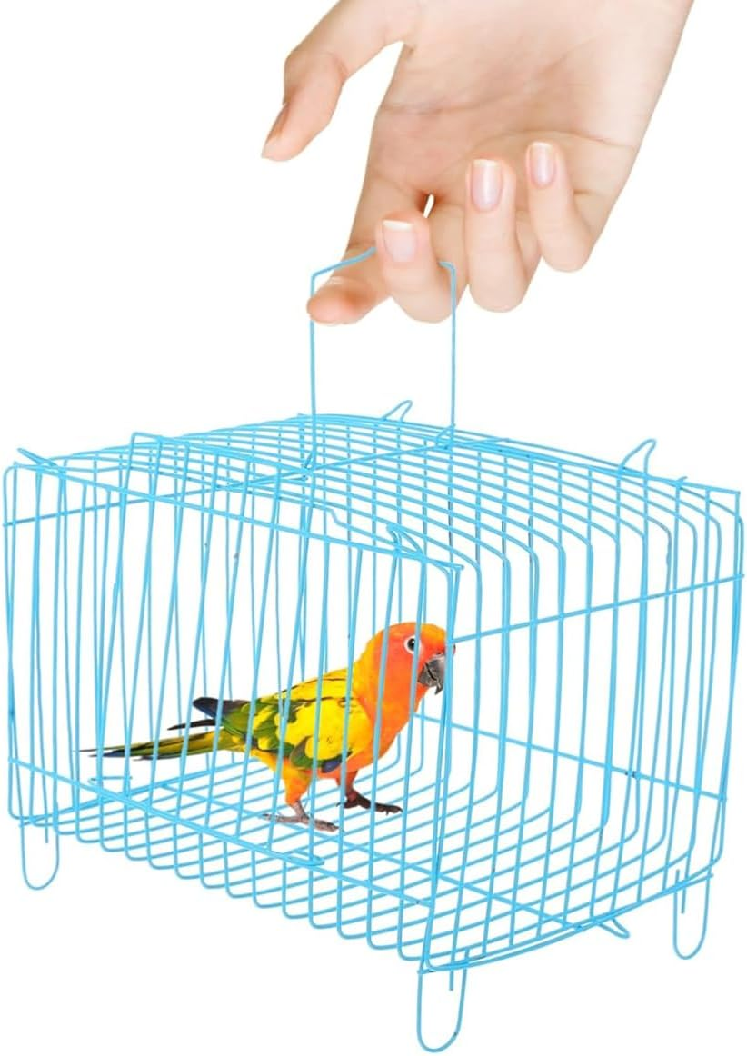 AIMALL 10Pcs Small Pet Transport Cage &ndash; Wire Frame for Rabbits, Hamsters, Guinea Pigs, Birds, Two Sizes 5.11&ndash;7 Inches Compact and Foldable Design image number 3