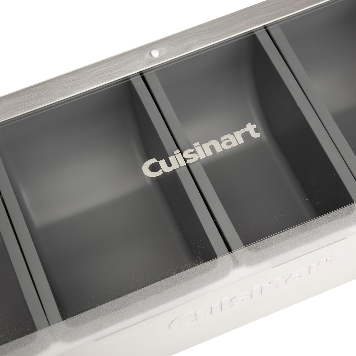 Cuisinart CPS-617A CPS-617 Condiment & Topping Station, Food Containers with Translucent Lid, 18-Piece