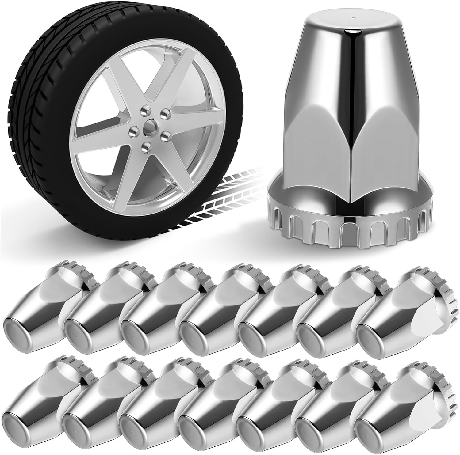 20Pcs Lug Nut Covers for Semi Trucks Easy Install Caps for Trailer Lug Nuts for Truck Wheels Versatile Accessory for Models