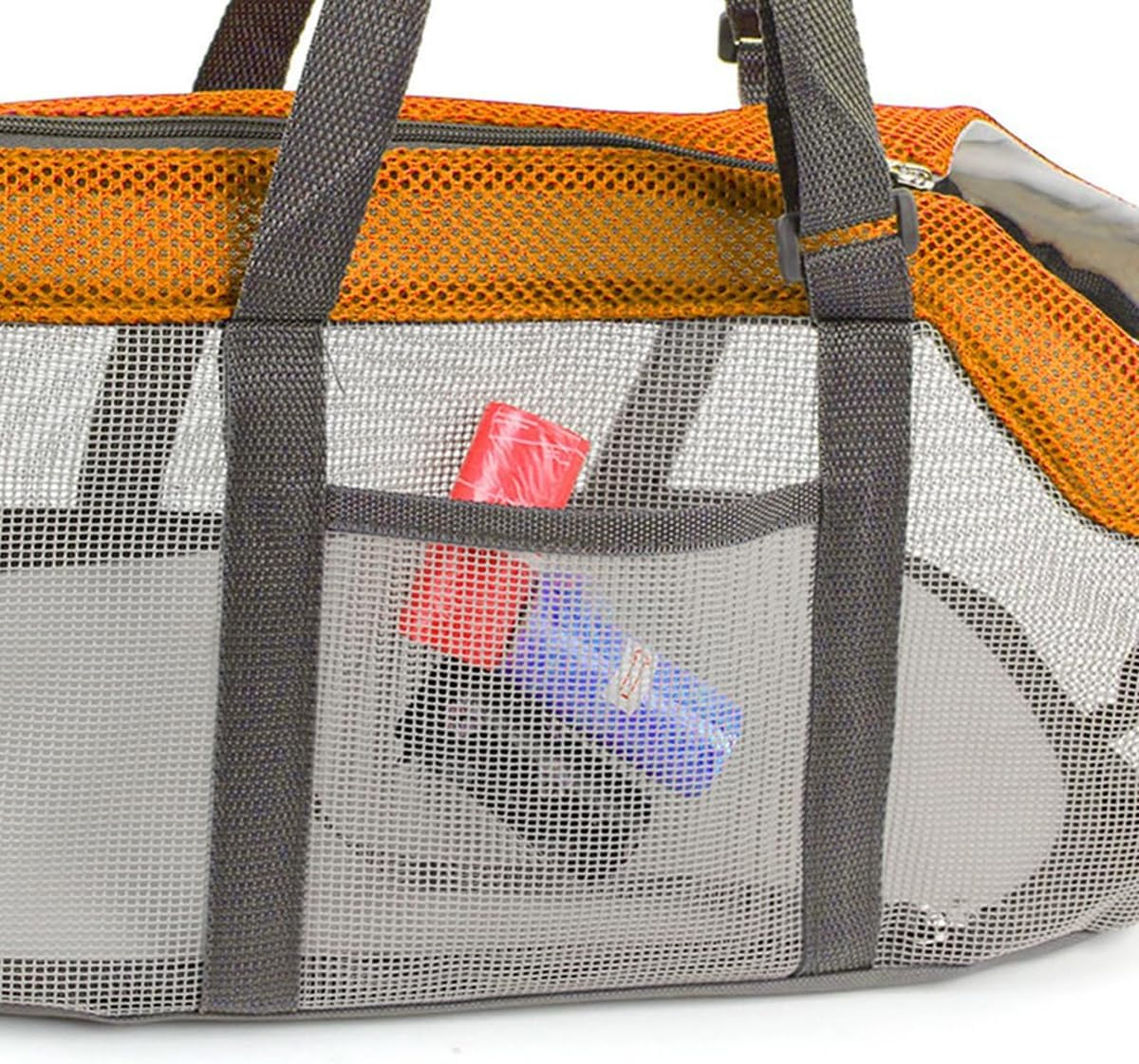 AIMALL Large Capacity Pet Carrier &ndash; Breathable Mesh Portable Dog Bag, Adjustable Shoulder Strap, Safety Buckle, Foldable, Easy to Clean, 16.9 X 14.9 X 12.2 Inches image number 5