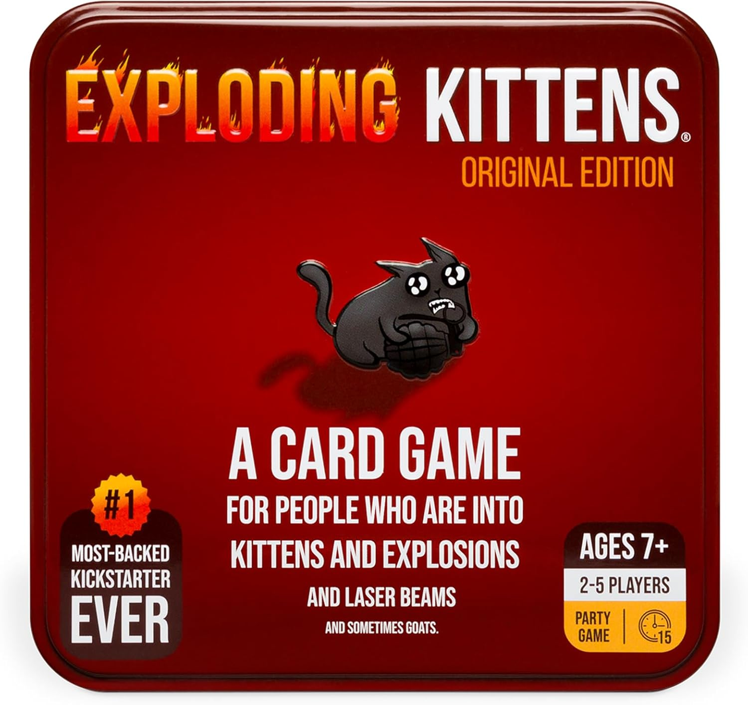 Exploding Kittens Original Edition | Exclusive Tin Box Edition | Easy Family-Friendly Party Games - Card Games for Adults, Teens & Kids - 2-5 Players image number 4