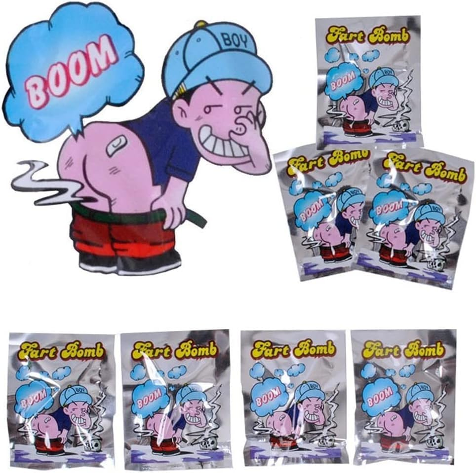 Tozlu 10Pcs New Funny Shock Toys Explosion Smelly Package the Whole People Toy Stink Fart Packages Odor Clever Fashion