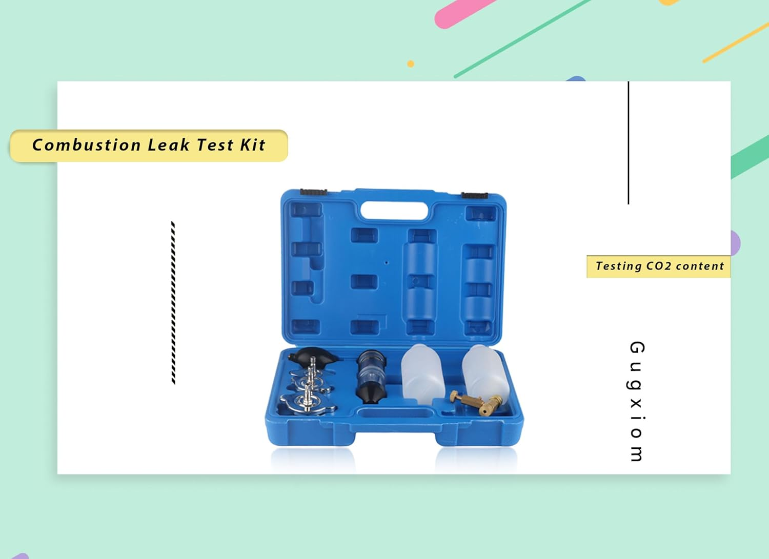 8PCS Combustion Leak Tester Kit, CO2 Leak Detector, Professional Combustion Leak Test Kit, Use of Conical Plugs, Suitable for Cars, Trucks, Road Tractors image number 2