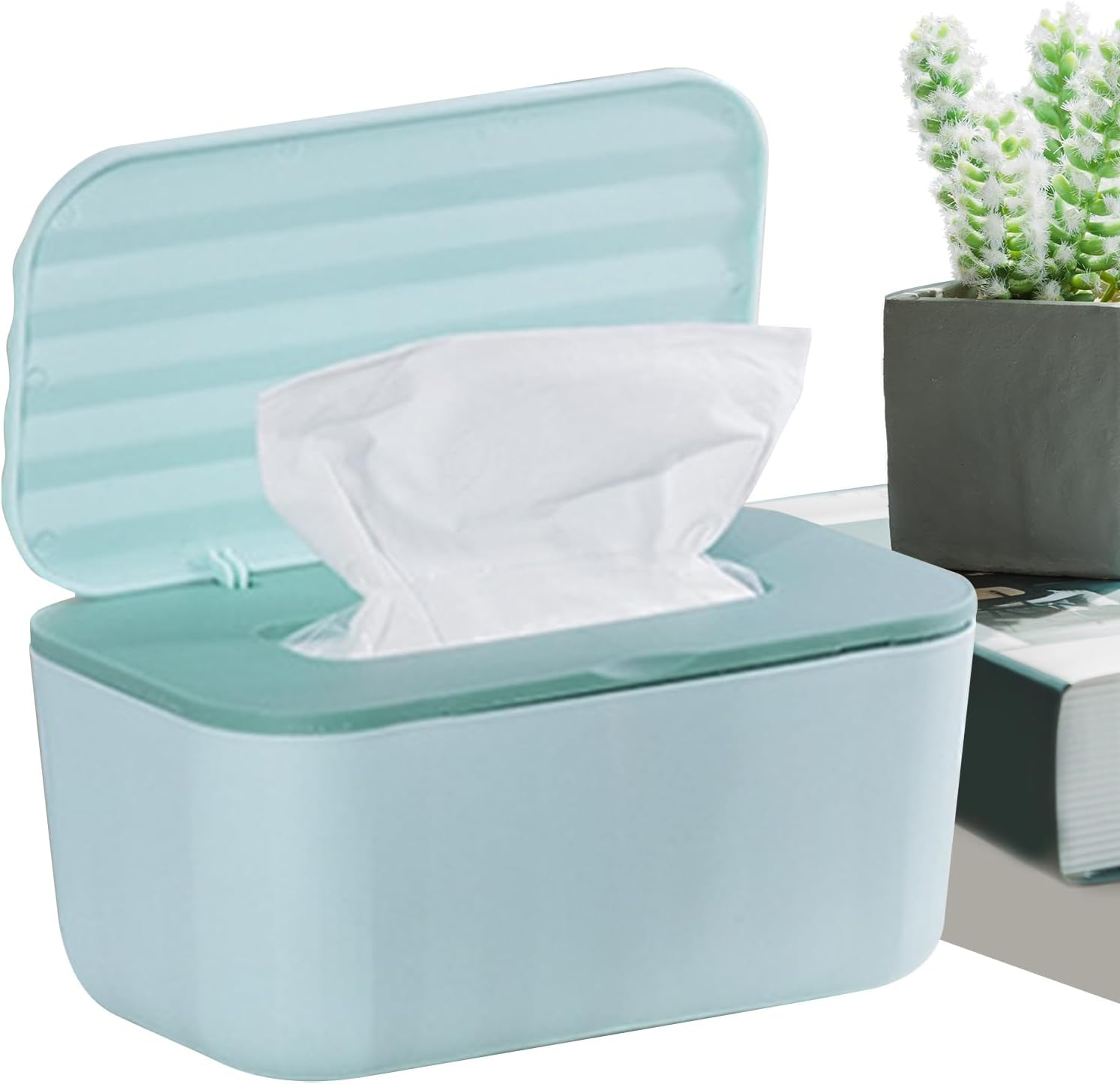 Wipe Box Dispenser,Tissue Refillable Case for Desk | Reusable Dustproof Wipes Tissue Dispenser for Toilet Makeup Bathroom Travel Car Kitchen Nursery Table Organization