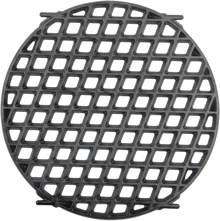 Mydracas Cast Iron Sear Grate for Weber 8834 Gourmet BBQ System 22.5" Weber Charcoal Grills,12-Inch Diameter Pre-Seasoned image number 4