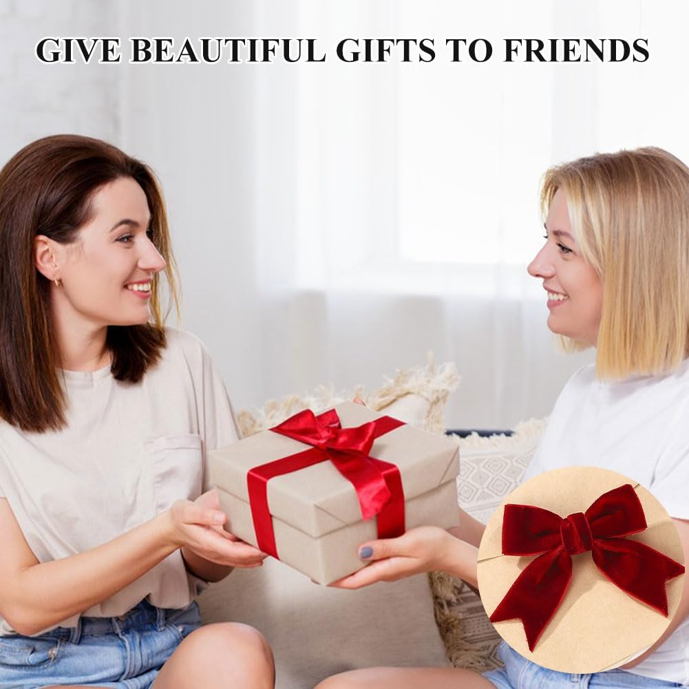 Bowknot Hair Clips - Black/Red/Green - Pack of 6 image number 2