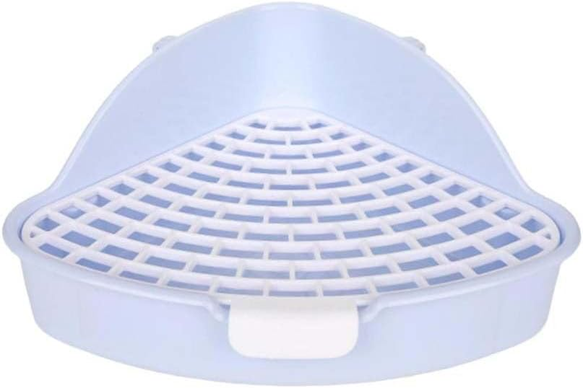 AIMALL Rabbit Litter Box with Secure Lock, Durable Small Pet Toilet, Easy-Clean Hygienic Grid, High Back Design for Small Animals, 9.45X7.09X4.33 In